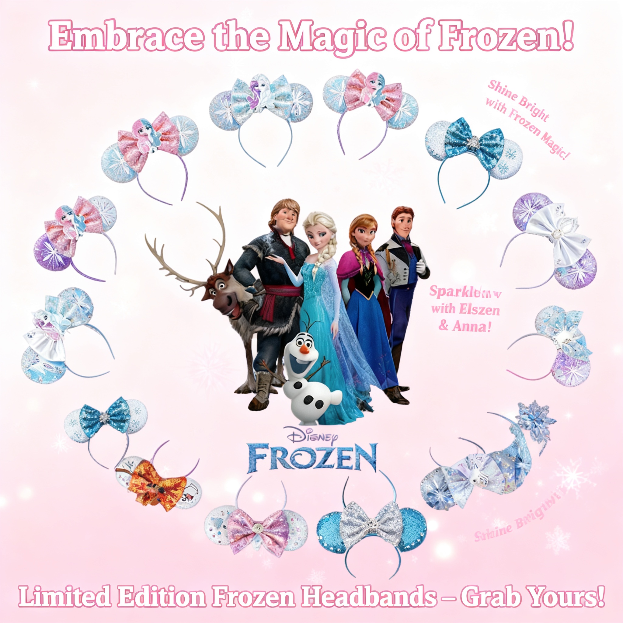 Women Accessories Wholesale - Disney Frozen Elsa Princess Anna Snowflake
