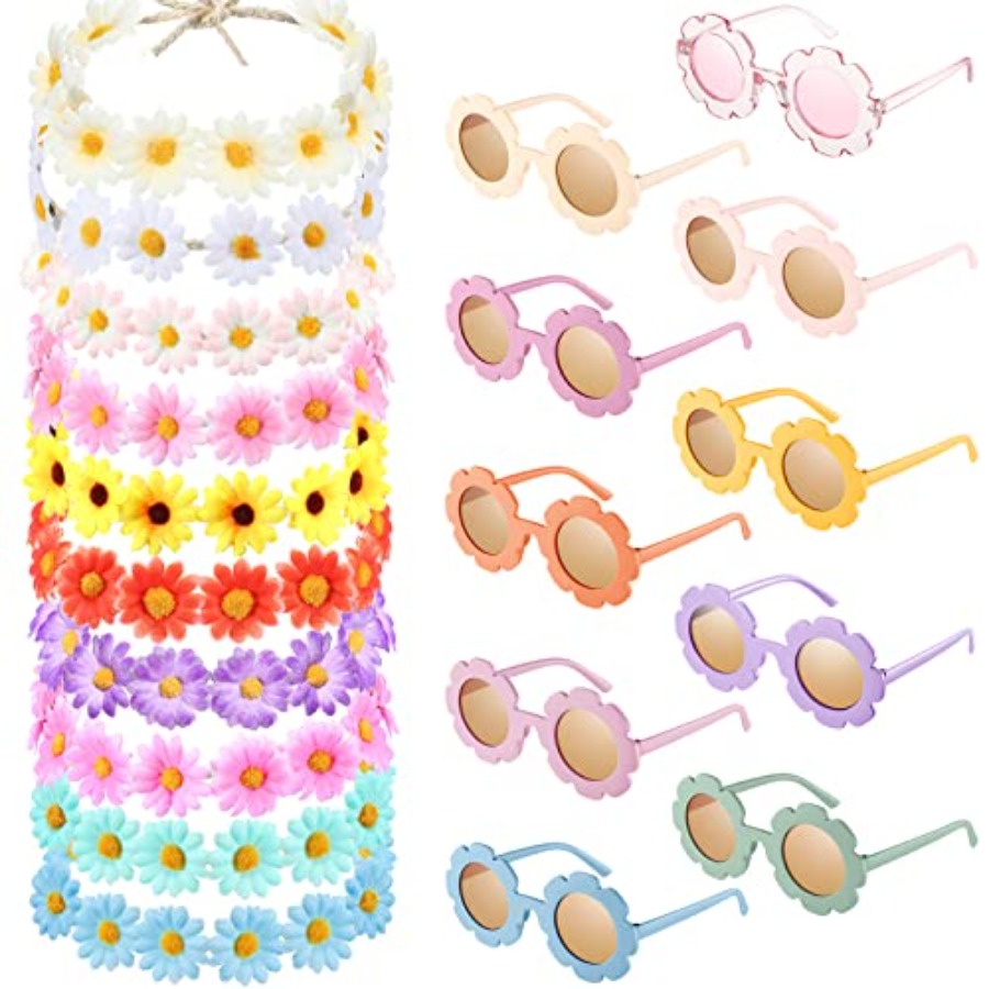 Women'S Accessories In The 70S - Groovy Retro Flower Sunglasses Headbands Party