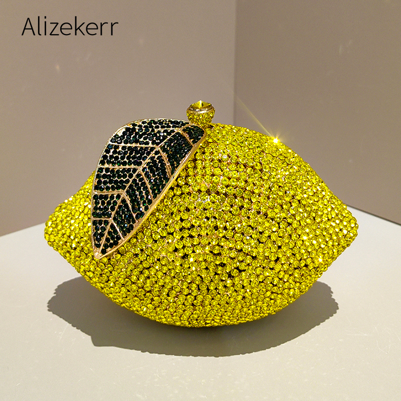 Wallet Chain Bag - Alizekerr Lemon Shaped Diamond Evening Bags