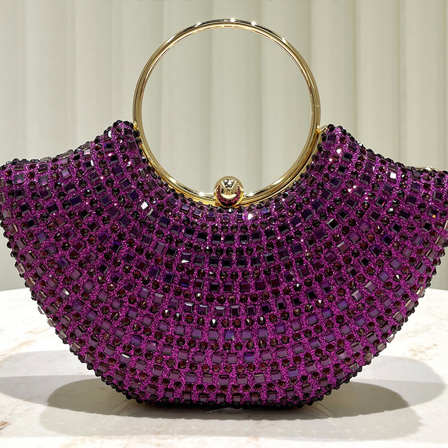 Purple shiny luxurious diamond – Wallet Chain Bag recenzja i cena