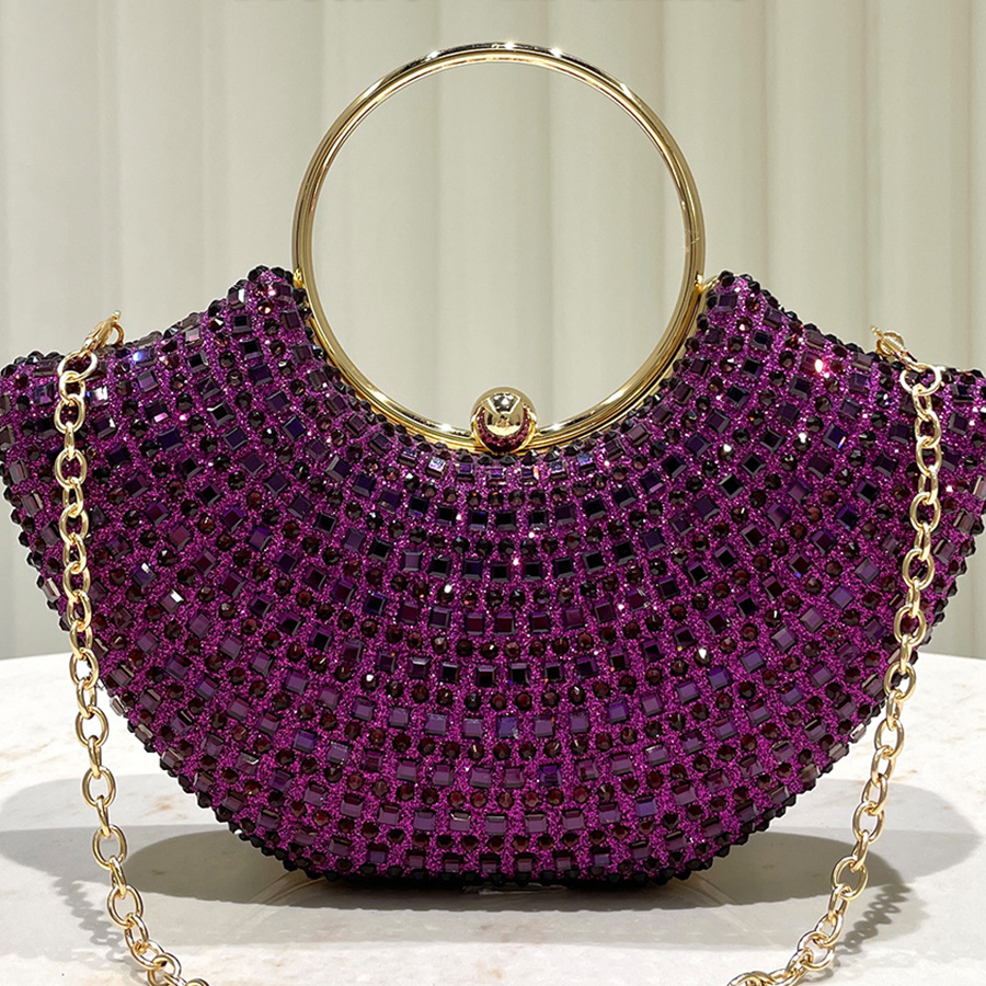 Purple shiny luxurious diamond – Wallet Chain Bag recenzja i cena