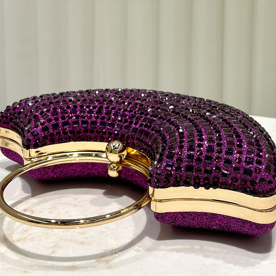 Purple shiny luxurious diamond – Wallet Chain Bag recenzja i cena