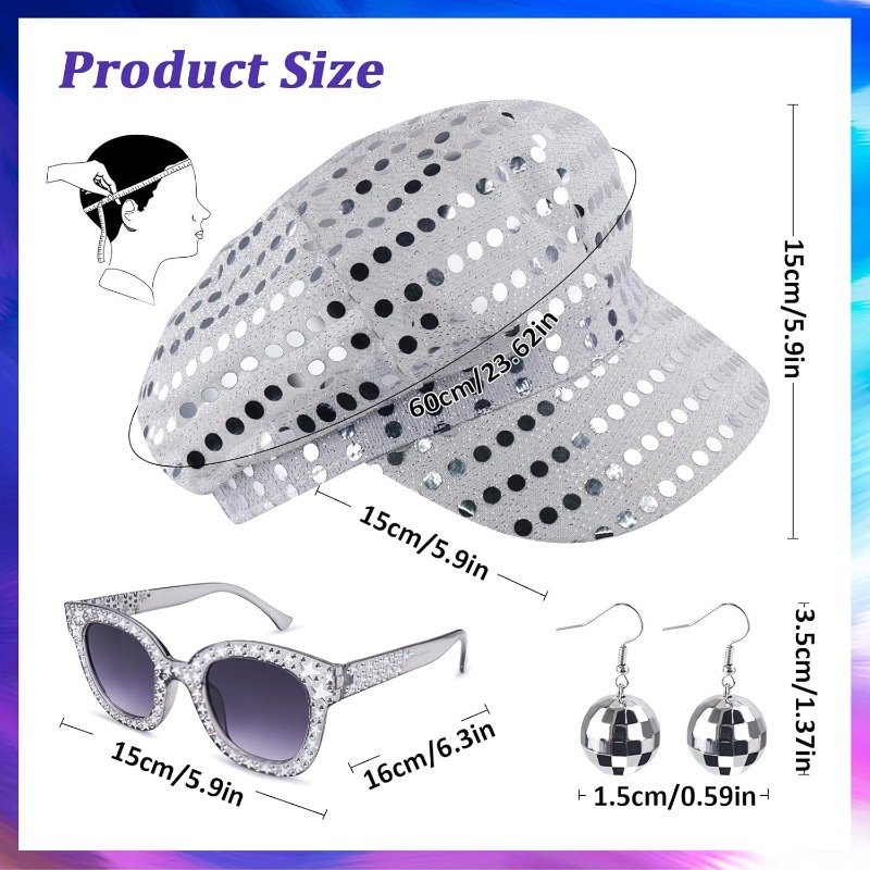 3PCS 70s Disco Costume Accesso – Women'S Accessories In The 70S recenzja i cena