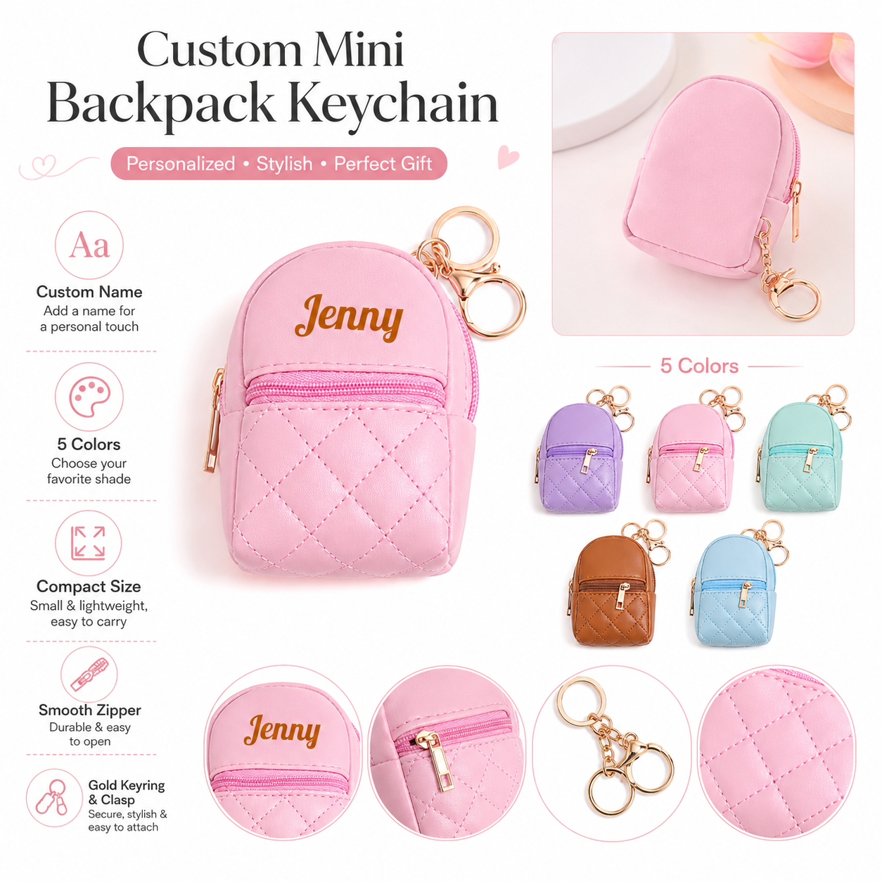 Custom Text Keychain Mini Coin – Wallet Chain Bag recenzja i cena