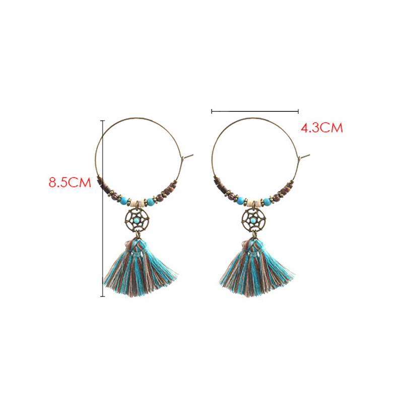 Bohemian Dreamcatcher Cotton T – Tassel Earrings Boho recenzja i cena