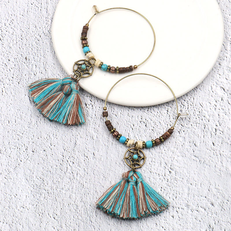 Bohemian Dreamcatcher Cotton T – Tassel Earrings Boho recenzja i cena