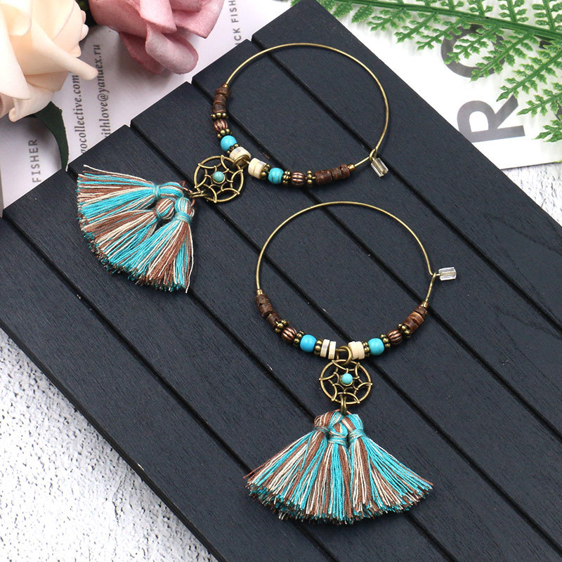 Bohemian Dreamcatcher Cotton T – Tassel Earrings Boho recenzja i cena