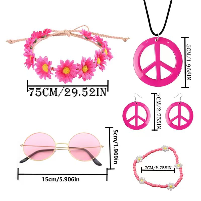 PESENAR Hippie Costume Accesso – Women'S Accessories In The 70S recenzja i cena