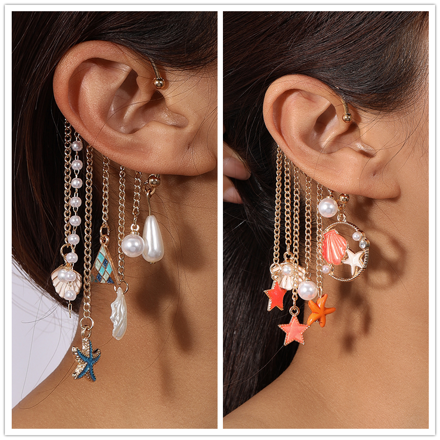 Aihua New Boho Pearl Starfish  – Tassel Earrings Boho recenzja i cena
