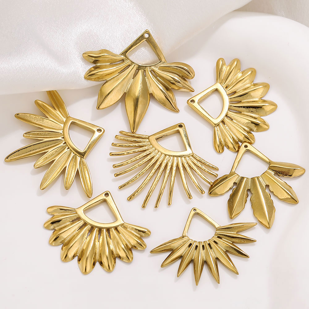 2pcs Stainless Steel Fan Shape – Tassel Earrings Boho recenzja i cena