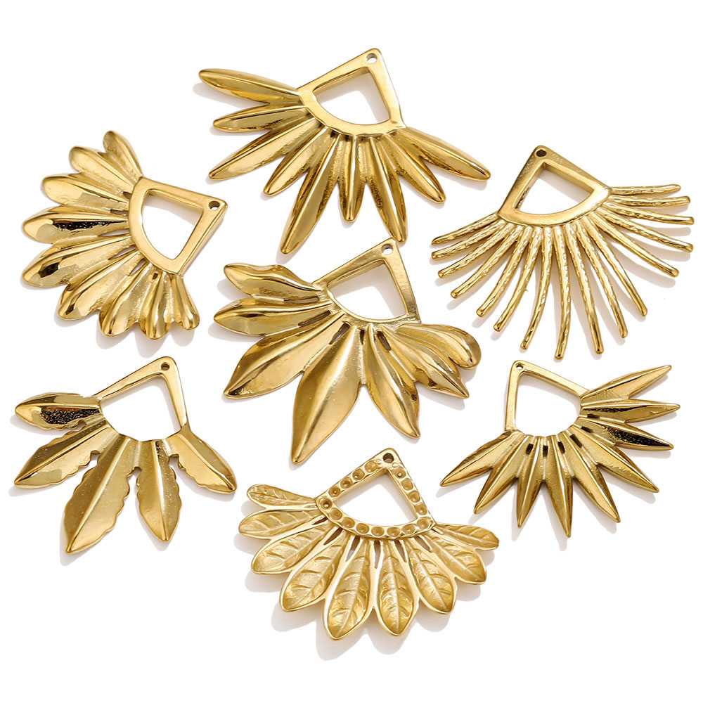 2pcs Stainless Steel Fan Shape – Tassel Earrings Boho recenzja i cena