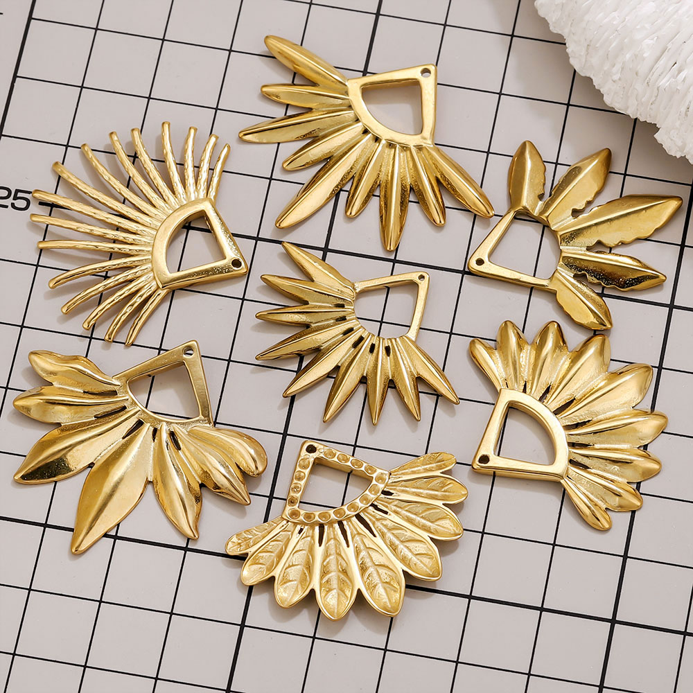 2pcs Stainless Steel Fan Shape – Tassel Earrings Boho recenzja i cena