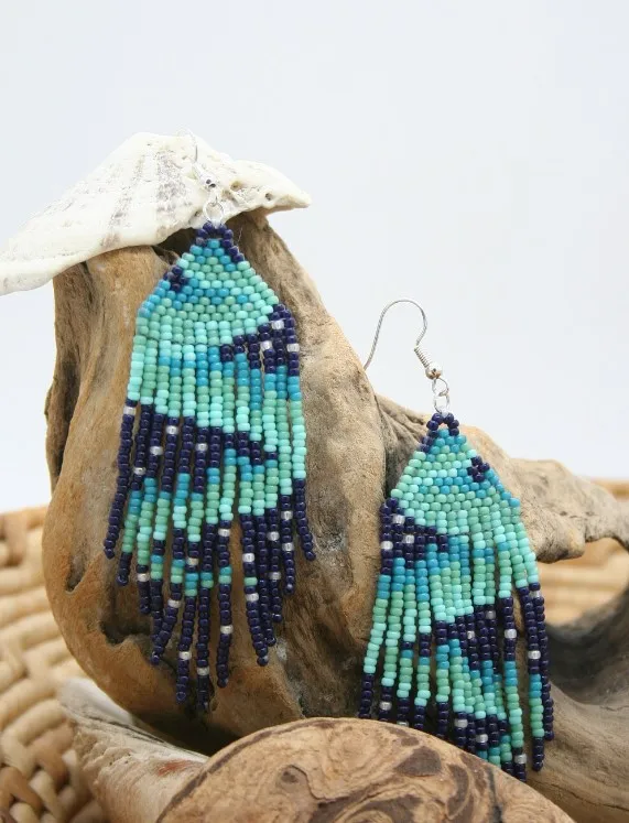 Beaded earrings Tassel Color m – Tassel Earrings Boho recenzja i cena