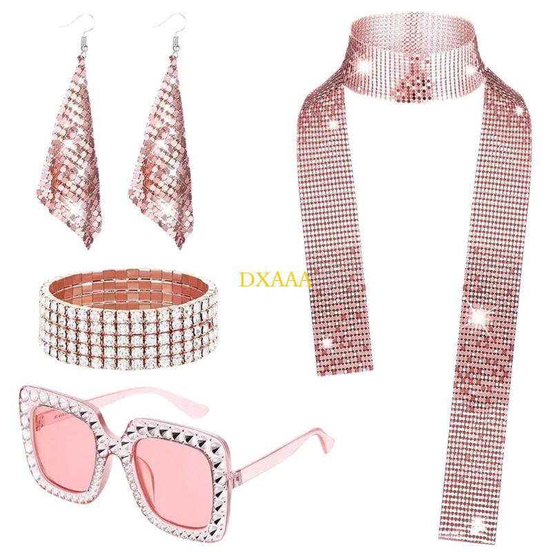 DXAA 70s Disco Fancy Dress Set – Women'S Accessories In The 70S recenzja i cena