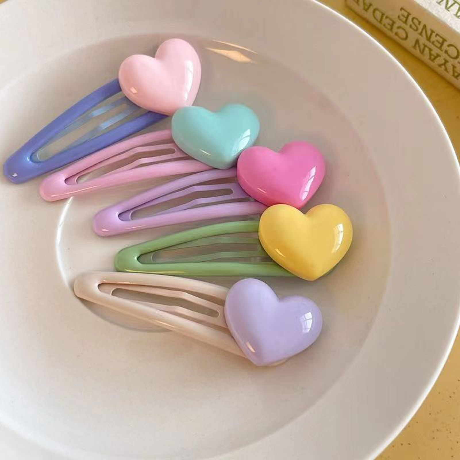 5pcs Cartoon Heart Hair Clips  – Women Accessories Wholesale China recenzja i cena