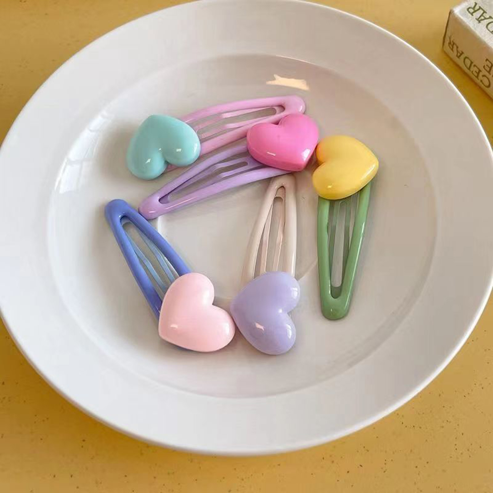 5pcs Cartoon Heart Hair Clips  – Women Accessories Wholesale China recenzja i cena