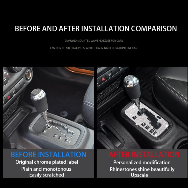 Bling Crystal Car Gear Shift B – Women'S Jeep Accessories recenzja i cena