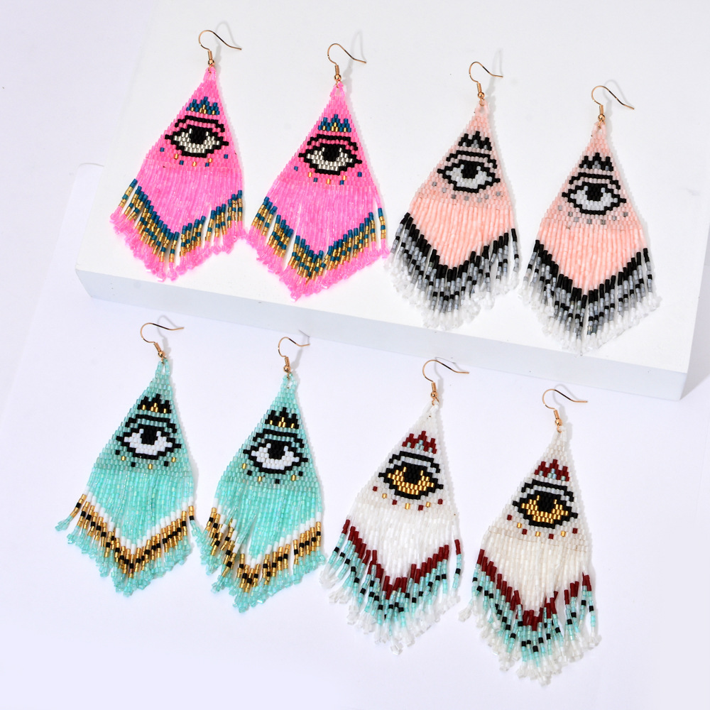 ZGMXR  Rice bead earrings Tass – Tassel Earrings Boho recenzja i cena
