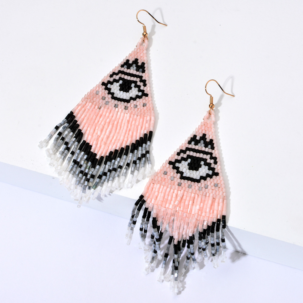 ZGMXR  Rice bead earrings Tass – Tassel Earrings Boho recenzja i cena