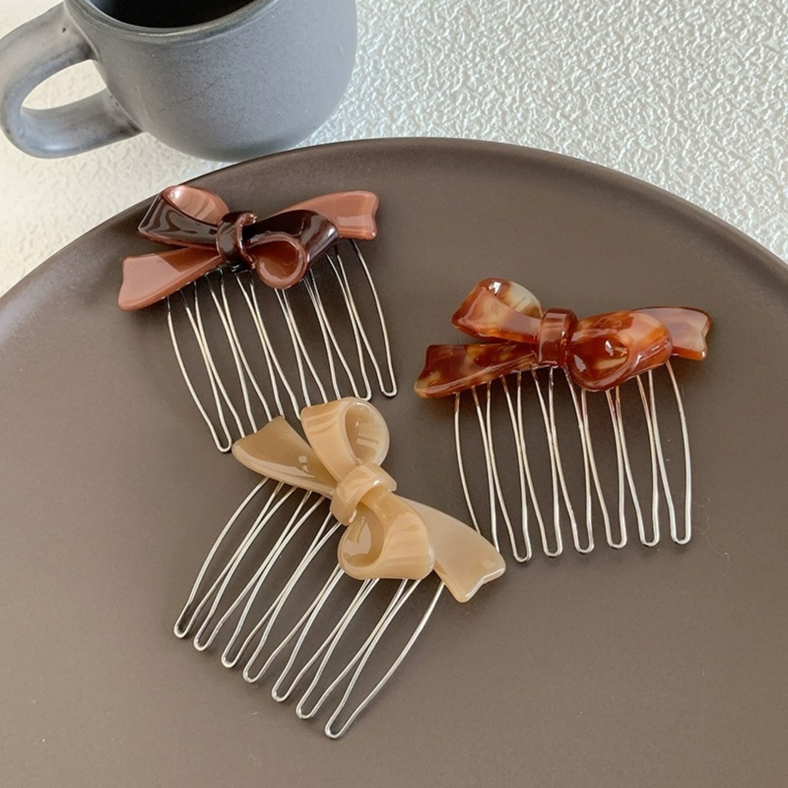 Women's Acrylic Bow Hair Combs – Women Accessories Wholesale recenzja i cena
