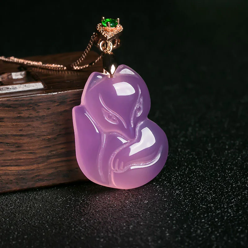 Natural Purple Agate Fox Penda – Women Accessories For Hand recenzja i cena