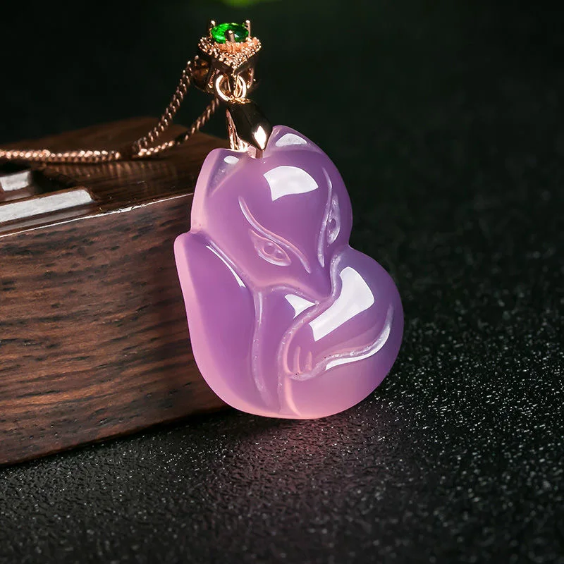Natural Purple Agate Fox Penda – Women Accessories For Hand recenzja i cena