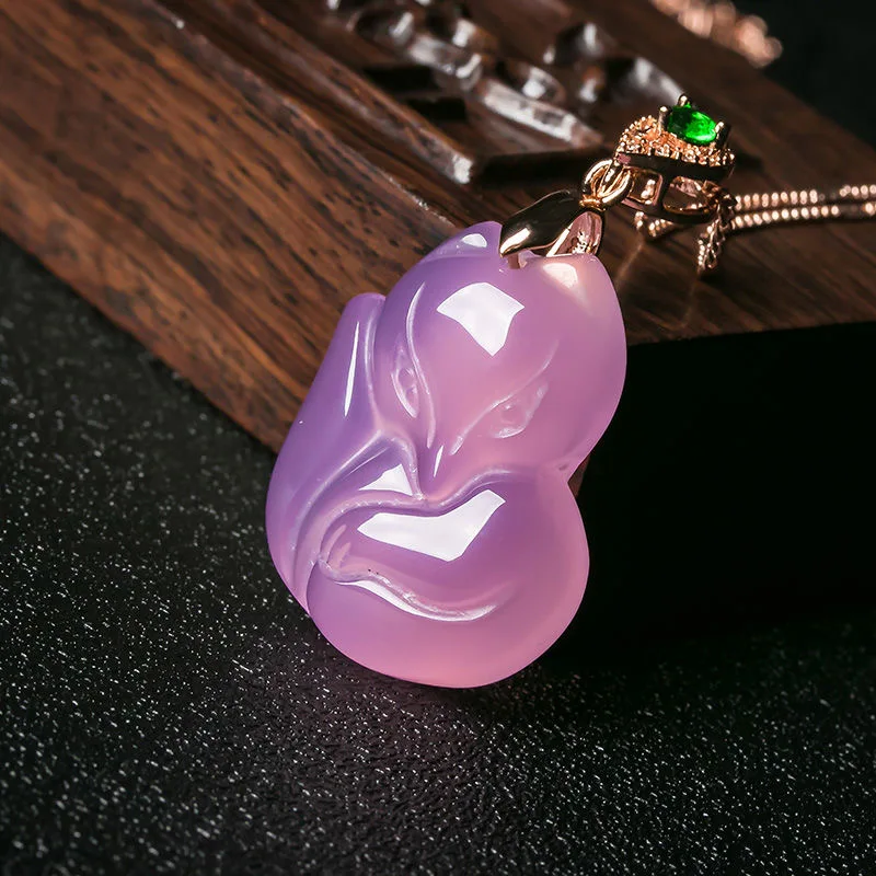 Natural Purple Agate Fox Penda – Women Accessories For Hand recenzja i cena