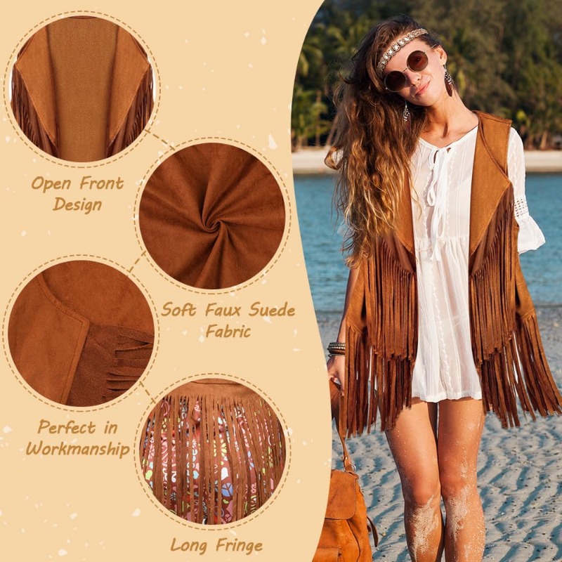 5 Pcs Hippie Costume Accessori – Women'S Accessories In The 70S recenzja i cena