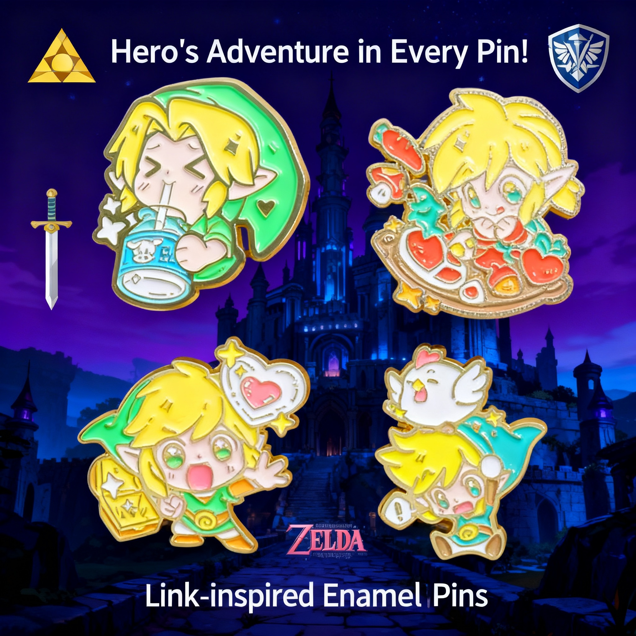 Adventure Game Badges Enamel P – Women'S Clothing And Accessories recenzja i cena