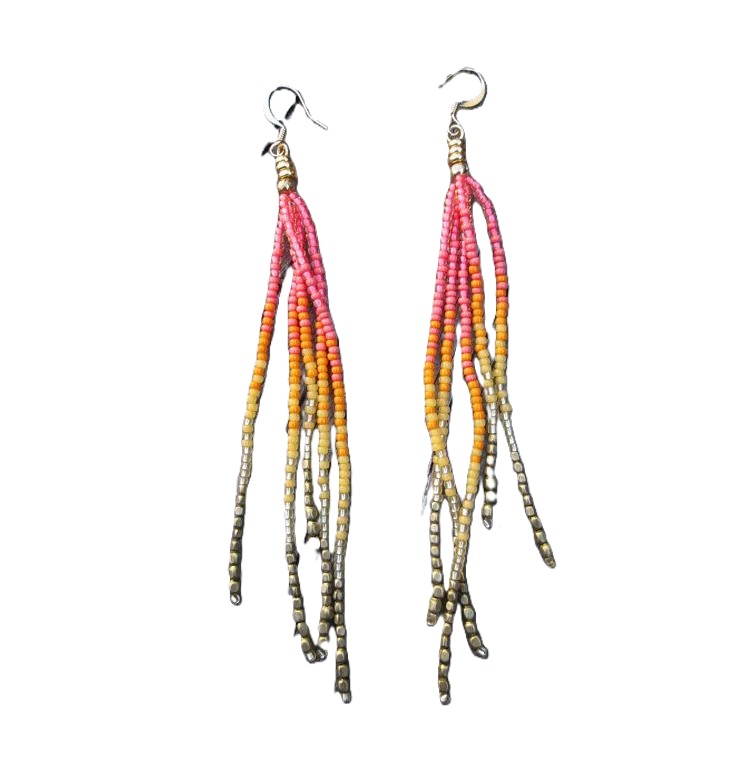 Rice bead earrings Gradient co – Tassel Earrings Boho recenzja i cena