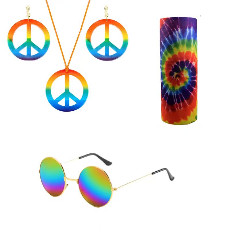 PESENAR Hippie Costume Set Gla – Women'S Accessories In The 70S recenzja i cena