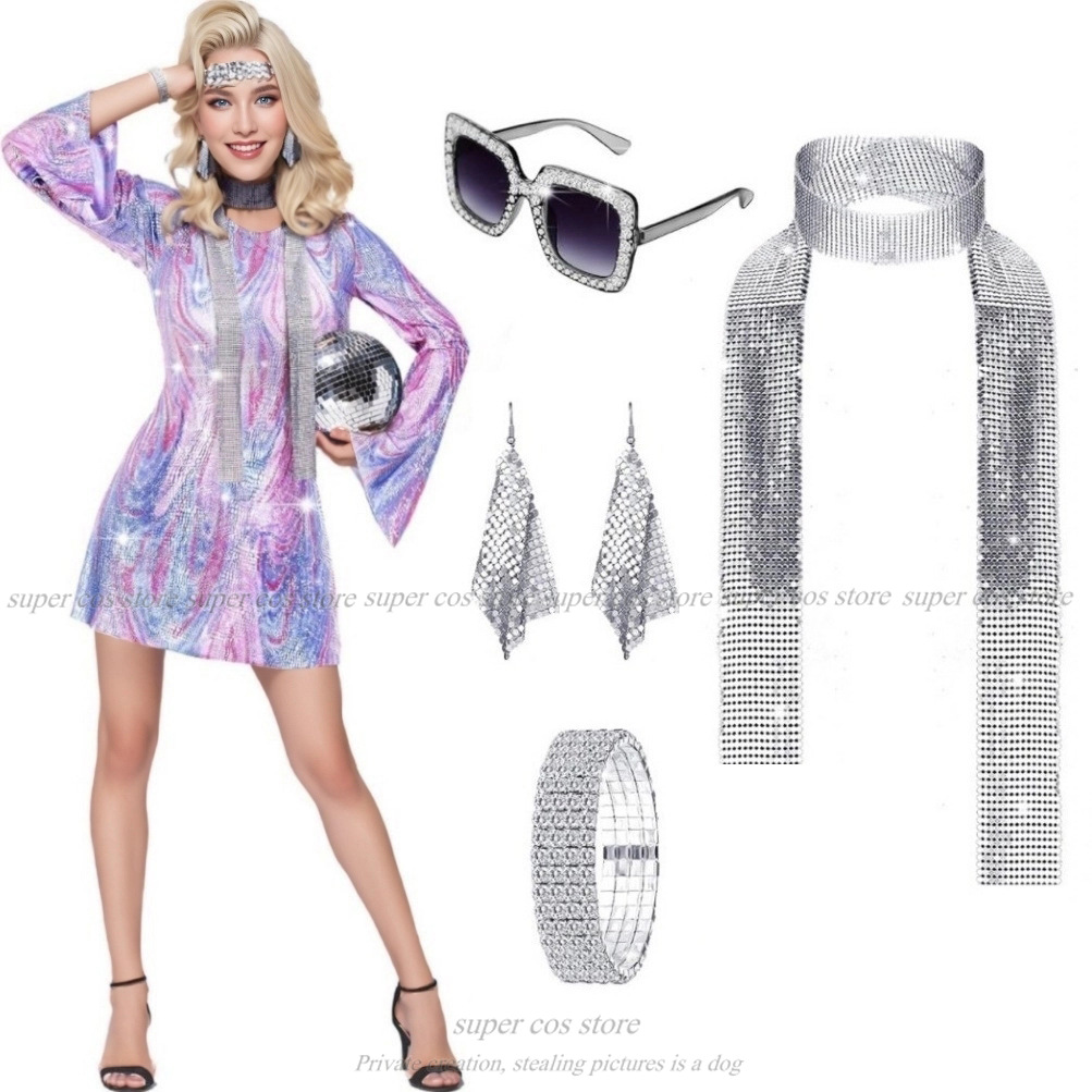 70s Disco Women Costume Outfit – Women'S Accessories In The 70S recenzja i cena