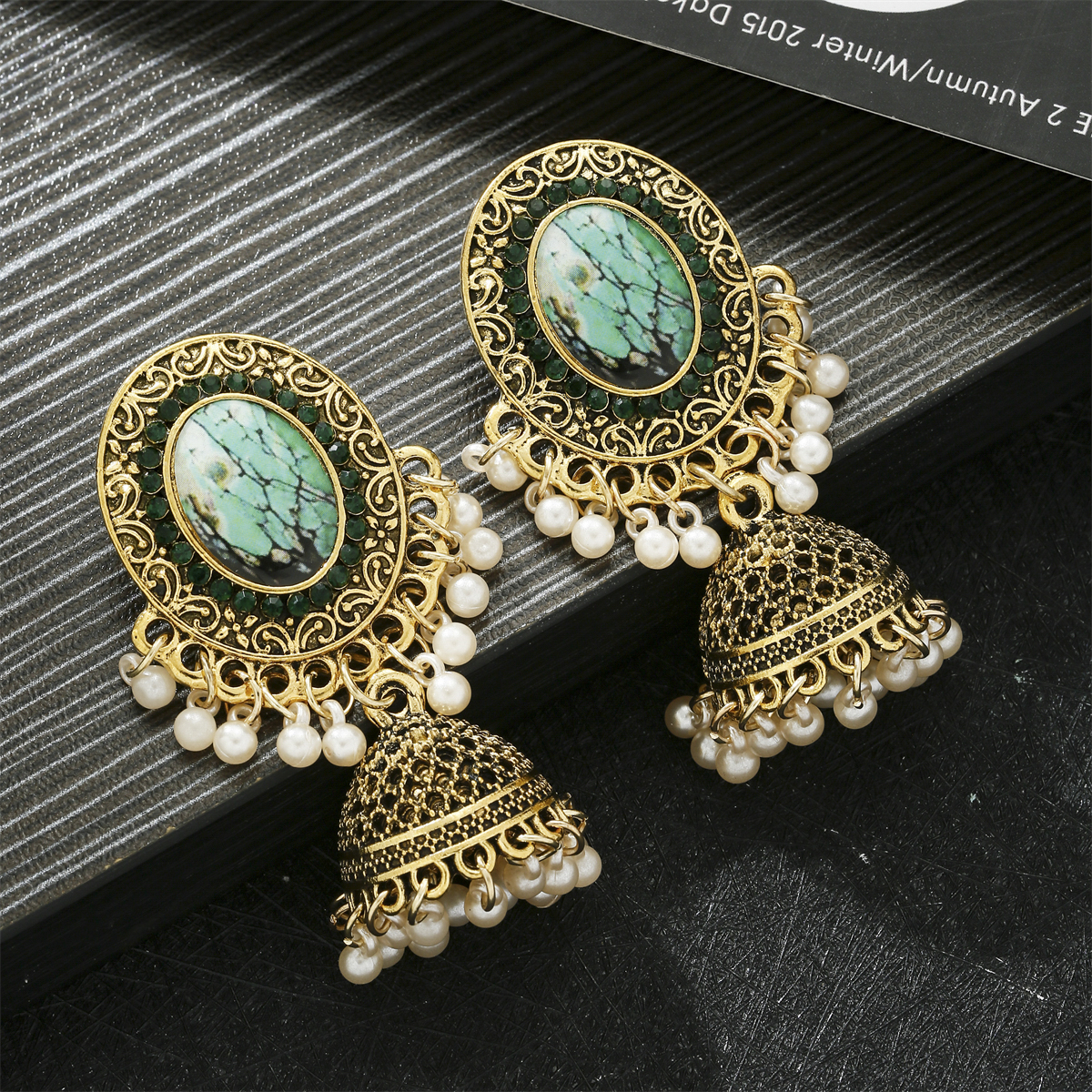 Classic Ethnic Red Flower Jhum – Tassel Earrings Boho recenzja i cena