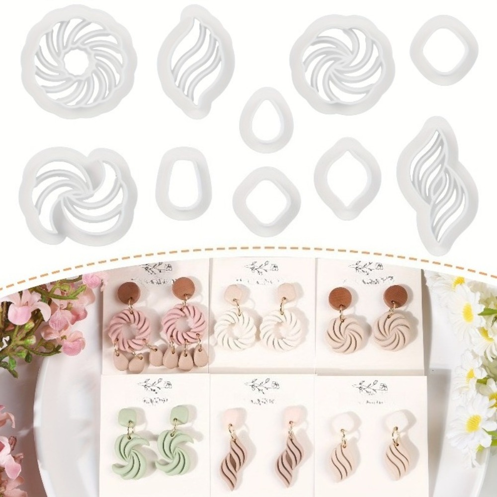10Pcs Boho Swirl Polymer Clay  – Tassel Earrings Boho recenzja i cena