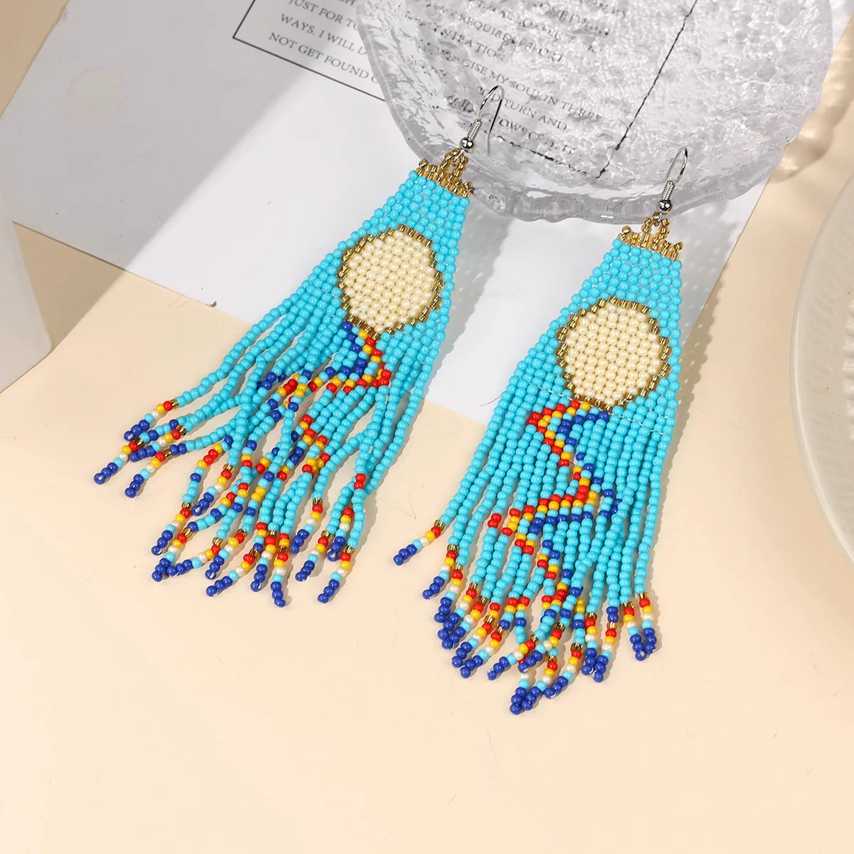Rice bead earrings Tassel Orig – Tassel Earrings Boho recenzja i cena