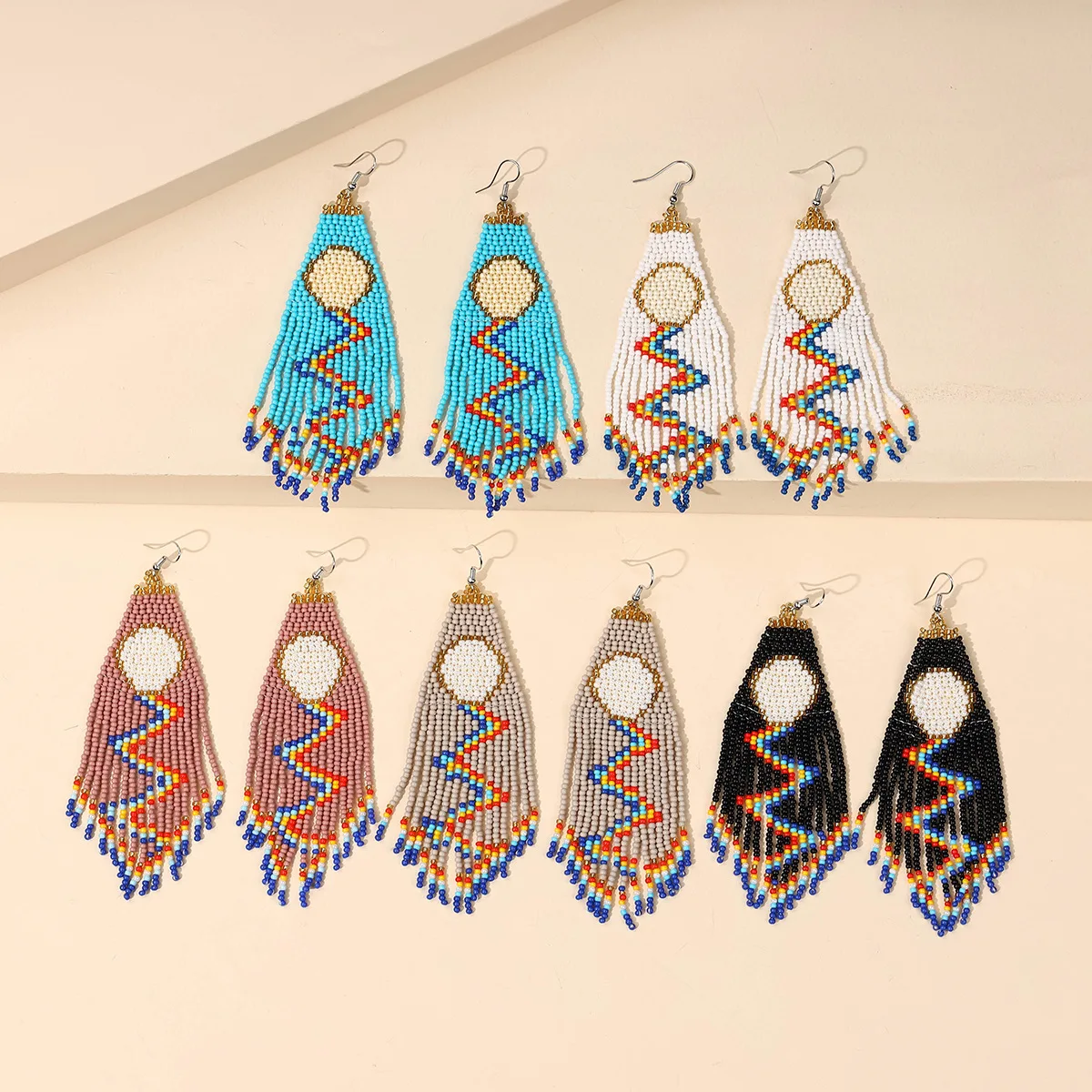 Rice bead earrings Tassel Orig – Tassel Earrings Boho recenzja i cena