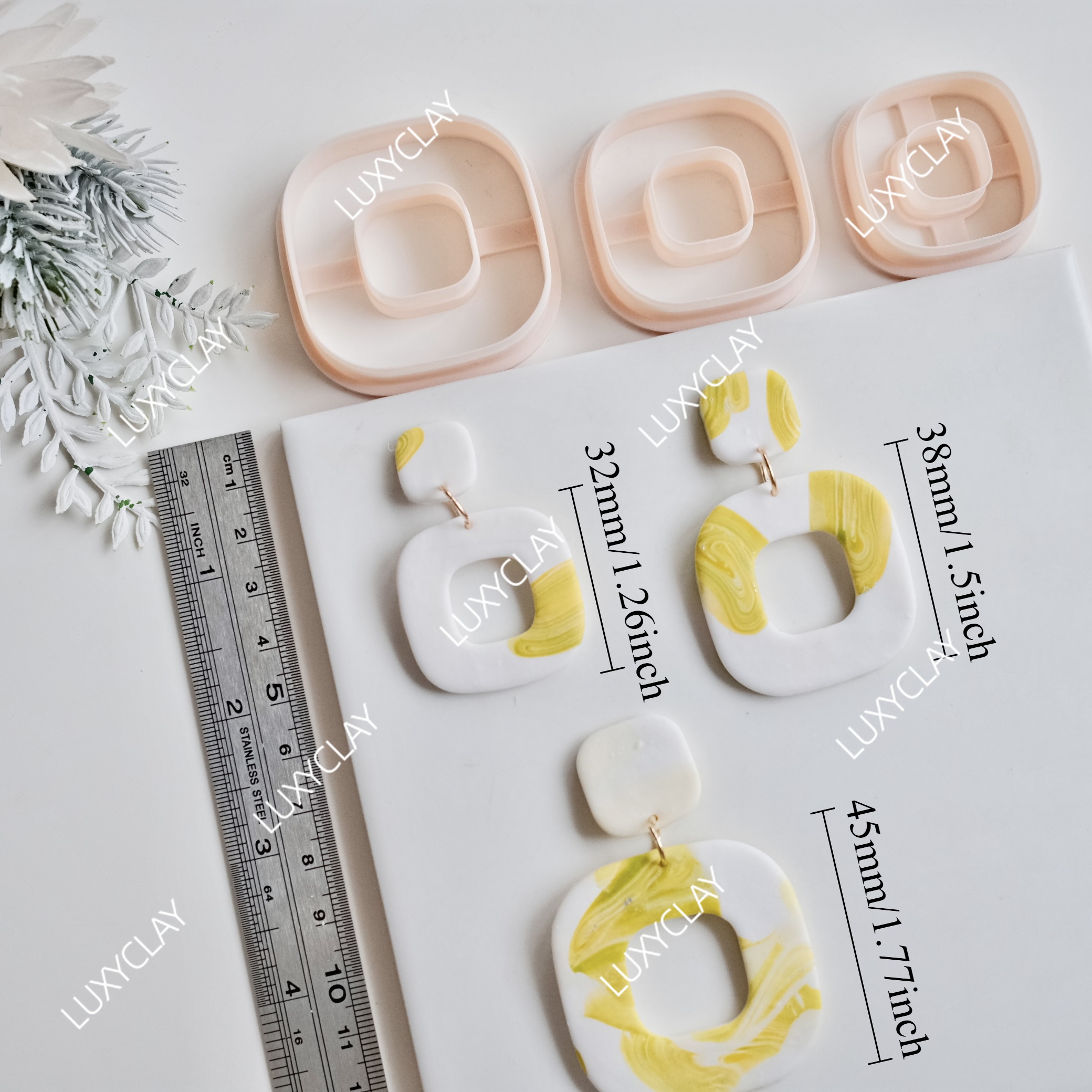 3pcs Hollow Circle Square Donu – Tassel Earrings Boho recenzja i cena