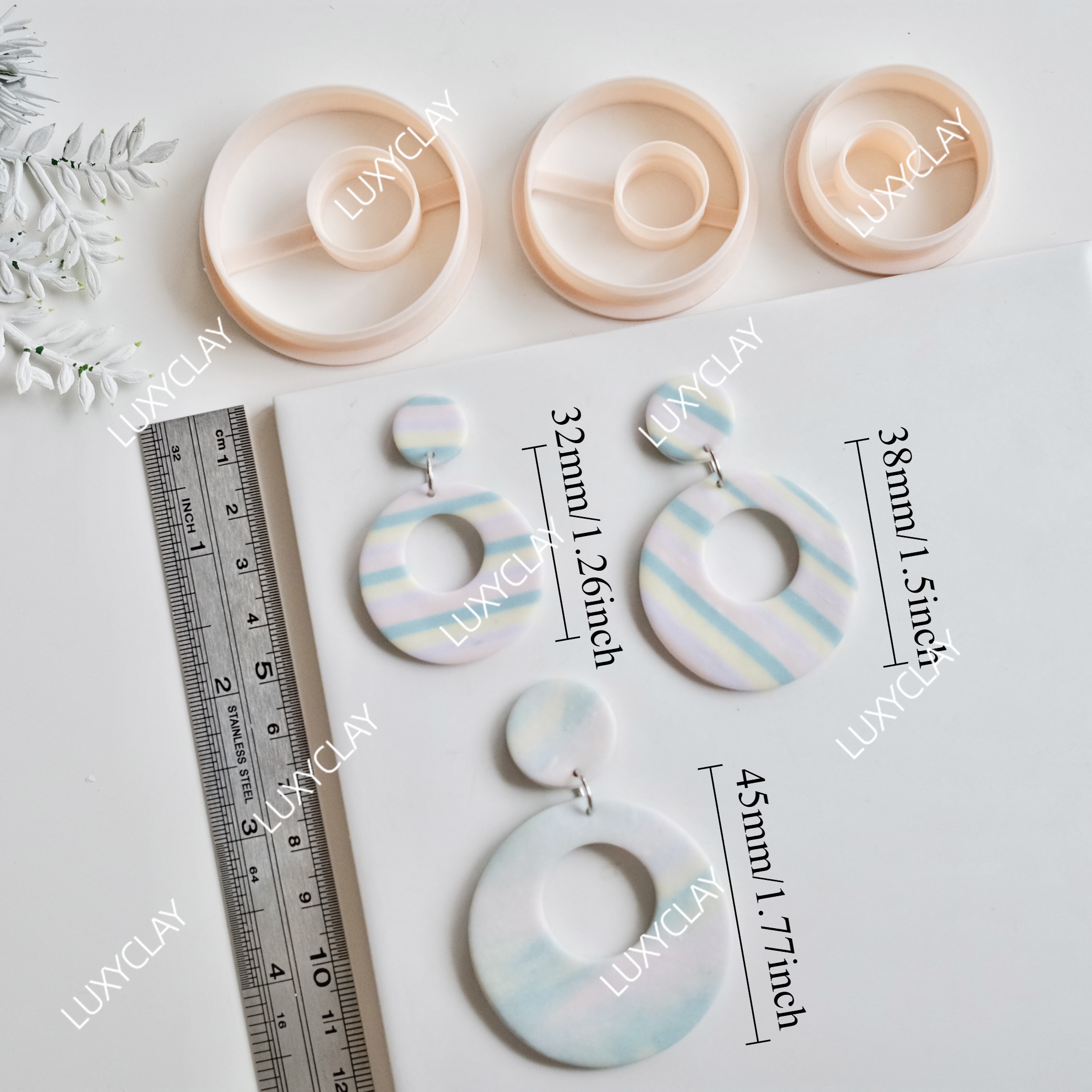 3pcs Hollow Circle Square Donu – Tassel Earrings Boho recenzja i cena
