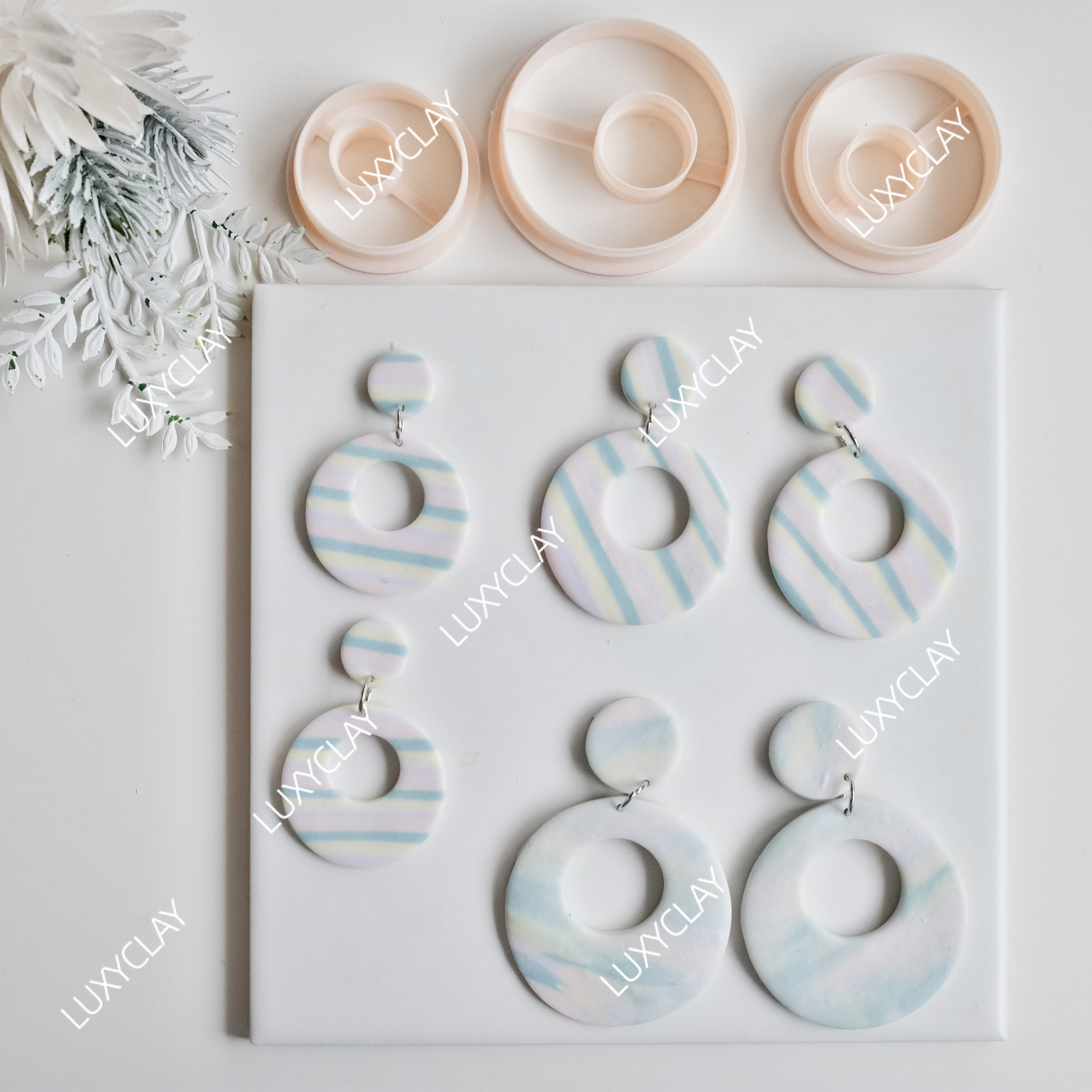 3pcs Hollow Circle Square Donu – Tassel Earrings Boho recenzja i cena