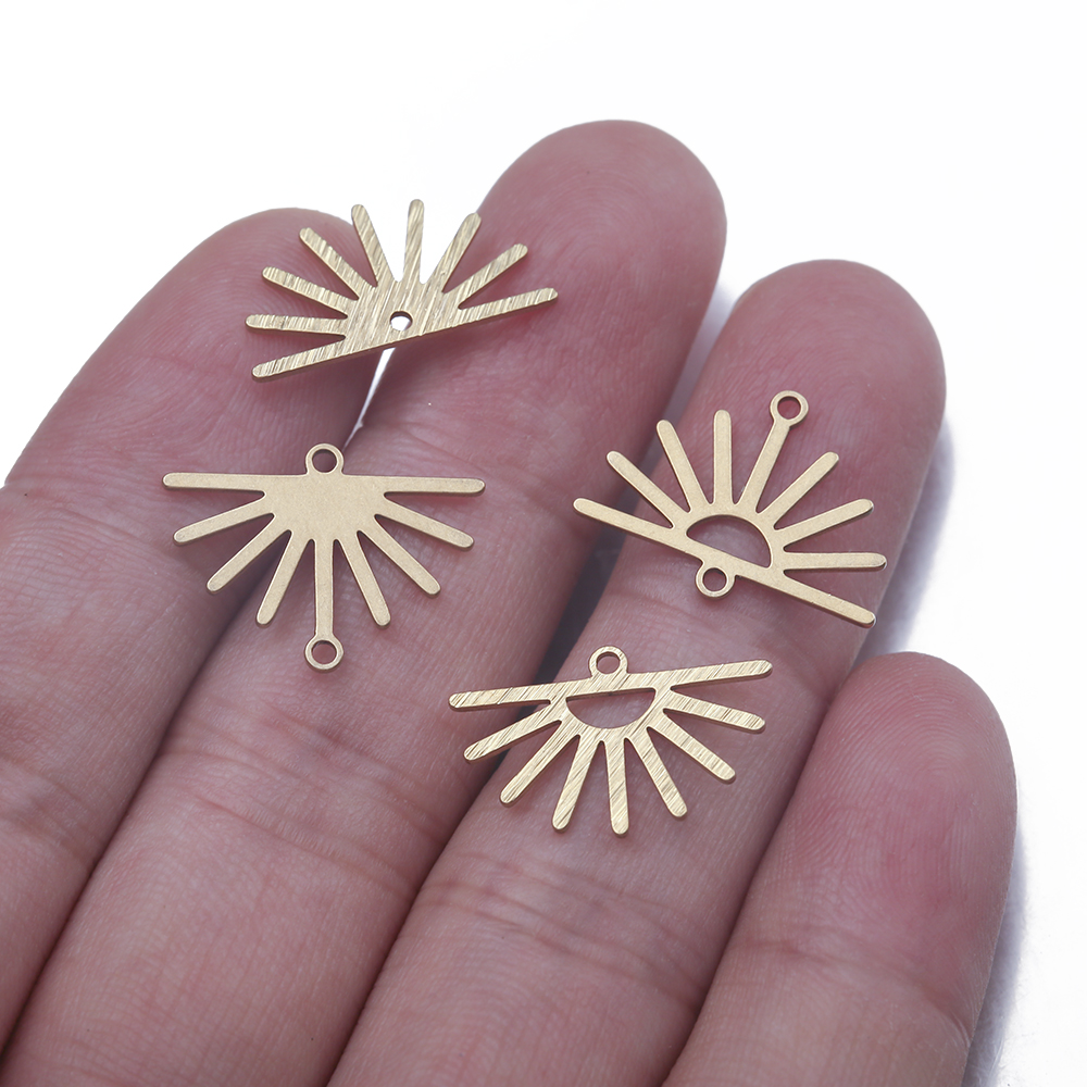 10Pcs Textured Raw Brass Half  – Tassel Earrings Boho recenzja i cena