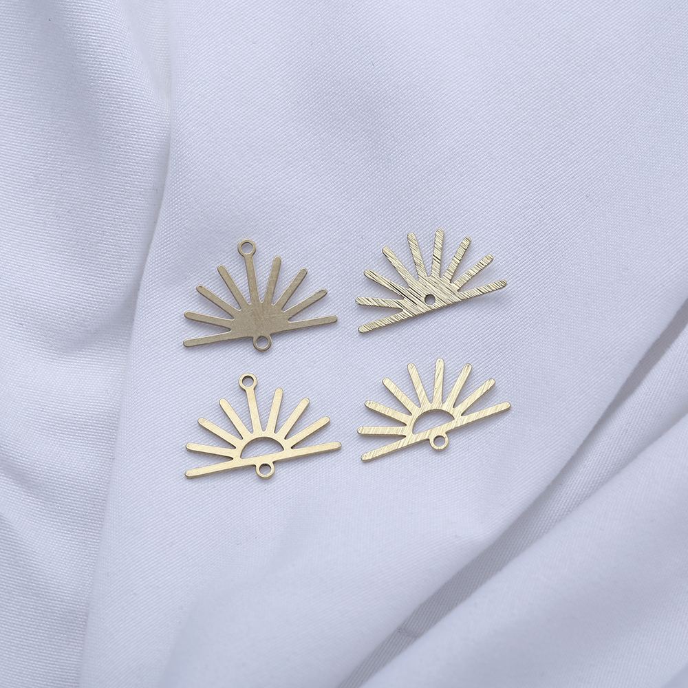 10Pcs Textured Raw Brass Half  – Tassel Earrings Boho recenzja i cena
