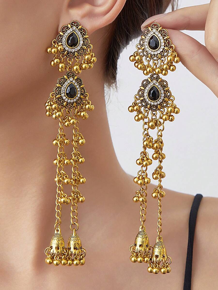 Vintage Boho Alloy Gold Plated – Tassel Earrings Boho recenzja i cena