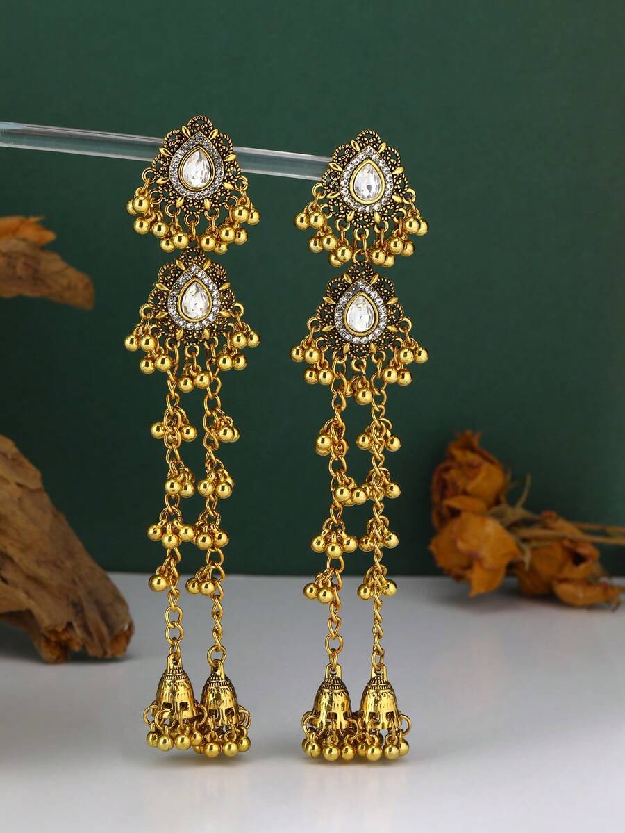 Vintage Boho Alloy Gold Plated – Tassel Earrings Boho recenzja i cena